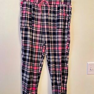 Pink and Navy warm Fleece PJ Set NWOT